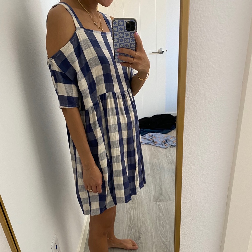 TOPSHOP GINGHAM DRESS - Picture 2 of 2